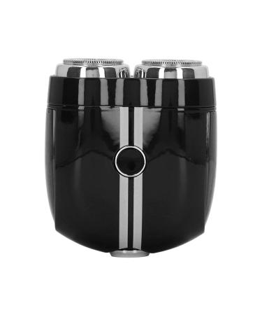 Electric Beard Trimmer Type C Charging 360mAh IPX7 Curved Mesh Wet and Dry Dual Use Zinc Alloy Electric Mini Beard Shaver for Travel (Black)