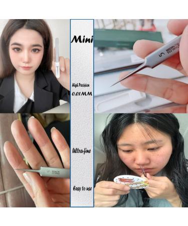 Hair Tweezers Acne Blackhead Removal Needles Black Dots Cleaner Pore Cleaner - Buy Online on GoSupps.com