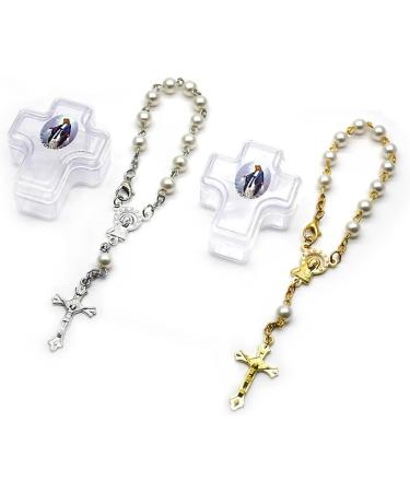 Stylish Religious Jewelry | Comfortable Pearl Bracelet & Rosary Chain - Perfect Silver Gift for Women & Girls - Buy Online on GoSupps.com