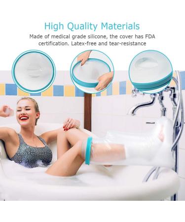 Doact Waterproof Shower Protection Foot Plaster - 60 cm Leg Protector for Adults | Long Leg Shower Cover - Buy Online on GoSupps.com