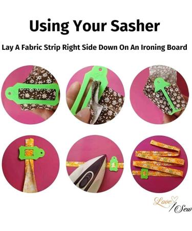 Love Sew Jelly Roll Sasher Collection - 10 Pcs Multi-Sizes for Folding Fabric and Biasing Strips | Includes 40pcs Quilting Pins - Buy Online on GoSupps.com