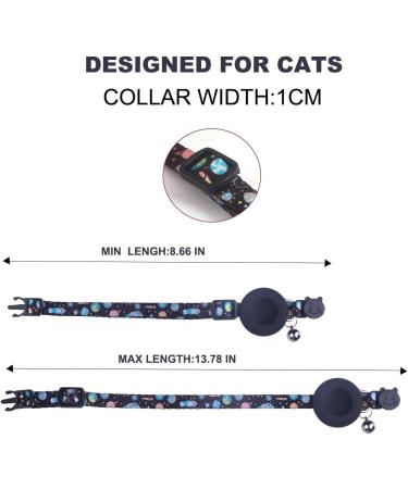 Adjustable Airtag Cat Collar with Bell | Silicone Cover & Breakaway Safety Buckle for Cats & Kittens - Compatible with Apple Airtag - Buy Online on GoSupps.com