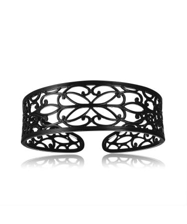 Minihope Fashion Headbands for Women and Girls - Black/Brown Openwork Pattern (2-Pack) - Buy Online on GoSupps.com