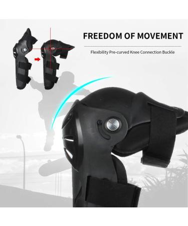 Gute 2-in-1 Knee and Elbow Pads Set for Motorcycle Gear - Adjustable Protector for Motocross, ATV, Skating - Black - Buy Online on GoSupps.com