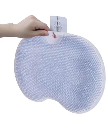 Richolyn silicone foot scrubber for the shower silicone shower back scrubber |Anti-slip back brisk massage device improves foot circuit and removes dead skin with suction cup blue