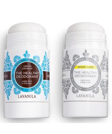 Lavanila Aluminum Free Natural Deodorant for Girls - Vanilla Coconut + Sport Luxe | Healthy Vegan Solid Stick (2oz - Buy Online on GoSupps.com