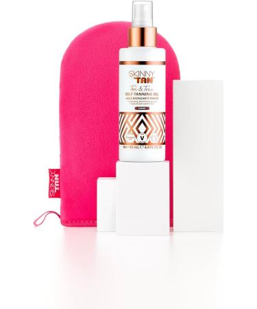 Skinny Tan Tan & Tone Self Tan Oil - Dark 145ml | Coconut Oil Enriched | Cruelty-Free & Vegan | Streak-Free Natural Fake Tan - Buy Online on GoSupps.com