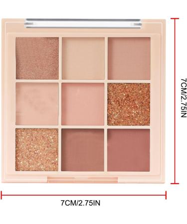 Palettede maquillage fard paupi res | d'ombres paupi res mates imperm ables de 9 couleurs Paillettes hautement pigment es de maquillage paillettes mates de luxe longue dur e p 7184-02# Milk tea crushed ice - Buy Online on GoSupps.com
