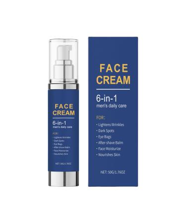 Face cream moisturizer 50 g 6in1 facial lotion for men antipuffiness care