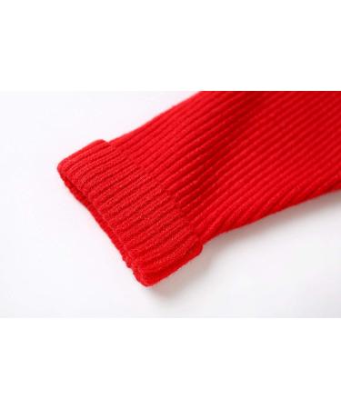 SMILING PINKER Toddler Girls Knit Cardigan 6 Years Red - Soft & Warm with Pockets - Buy Online on GoSupps.com