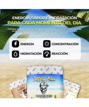  Z ZDRINKS ENERGY Z Drinks - Sugar Free & Powdered Energy Drink - 40 Services Low Calorie (16 cal) Vitamin & Minerals (Coconut Pineapple) - Buy Online on GoSupps.com