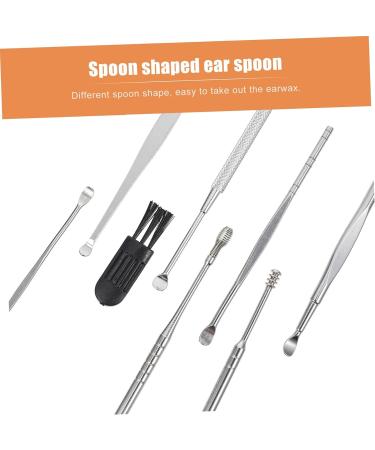 Lurrose Ear Spoon Set - 8 Piece Ear Cleaning Tool Kit for Ear Wax Removal and Ear Care - Buy Online on GoSupps.com