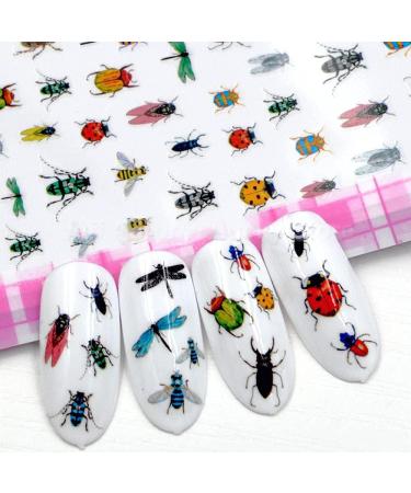 Insect Bee and Dragonfly 3D Nail Sticker Set - Foil Decals Manicure Accessories - Buy Online on GoSupps.com