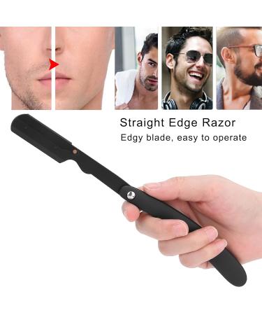 Premium Black Manual Folding Razor - Blade-Free for Home Hairdressing & Barber Shops | International Shipping Available - Buy Online on GoSupps.com