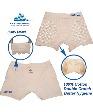 SkatingSpirit Padded Figure Skating Shorts - X-Large Size with Hip Tailbone Gel Pad for Protection - Buy Online on GoSupps.com