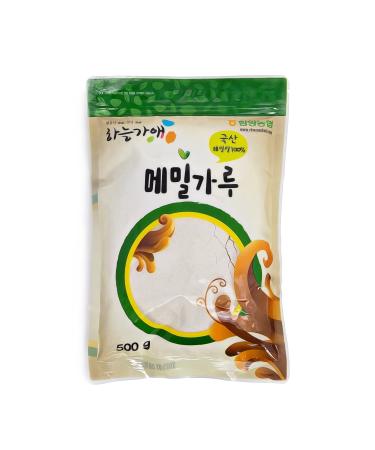 NongHyup Buckwheat Flour, Memil Garu (  ), Product of Korea, All Natural, Wheat Powder, Gluten Free, Vegan, Perfect for Pancakes,   , 100%  (500g/1.1 lb)