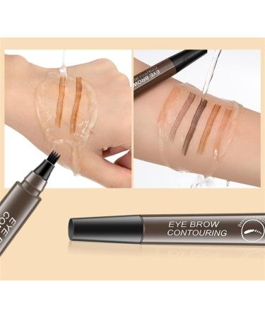 Makefullbeauty Eyebrow Makefullbeauty Waterproof Natural Eyebrow Pen Makefullbeauty Brow Pen Magical Waterproof Brow Pen Micro Fork Tip Precise Brow Pen Point Eyebrow Pencil Liquid Pen Makeup 2*Black - Buy Online on GoSupps.com