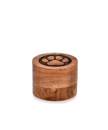 EDHAS Acacia Wood Decorative Urns Funeral Cremation Urn for Ashes for Dogs Pet Urns for Cats (8.89cm x 8.89cm x 6.35cm) - Buy Online on GoSupps.com