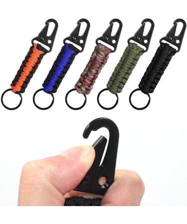 5-Piece Paracord Key Pendant Set | Senhai Carabiner & Braided Keychain | Ideal for Outdoor Camping Fishing & Men s Gear - Buy Online on GoSupps.com