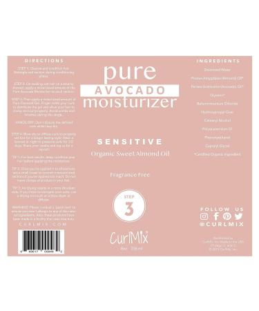 CurlMix Organic Moisturizer for Curly Hair with Avocado and Sweet Almond Oil - 8 fl oz - Unscented & Fragrance-Free - Buy Online on GoSupps.com