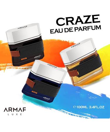 Armaf Craze Noir for Men Eau de Parfum Spray 3.4 Ounce - Buy Online on GoSupps.com