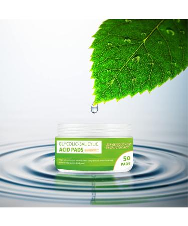 Glycolic Acid Pads 20% with Salicylic Acid & Hyaluronic Acid - Deep Cleaning for Blackheads Pore Reduction & Balanced Skin - 50 Pads | Shop Internationally - Buy Online on GoSupps.com