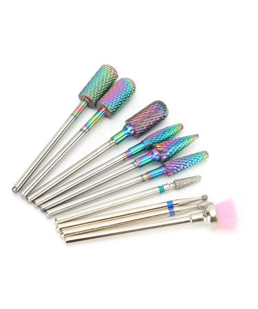Professional Manicure Drill Set - Stainless Steel Nail Lathe with 10 Art Grinding Heads for Dead Skin & Polishing - Buy Online on GoSupps.com