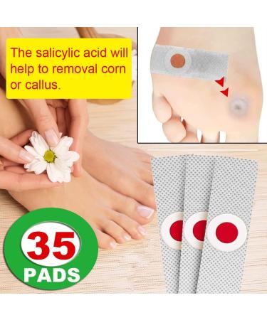 Mcvcoyh 35 Piece Corn Removal Pads - Corn Remover Treatment with Hole | Pain Relief for Corn Sufferers - Buy Online on GoSupps.com