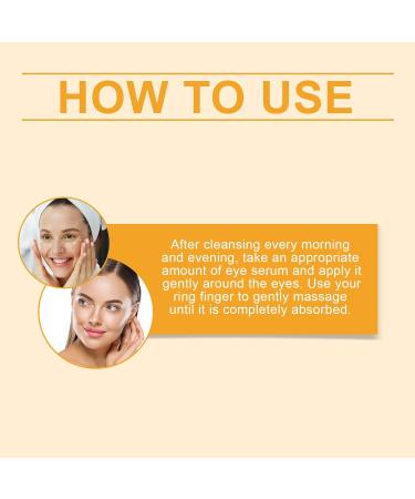  JASUBAI Eye Brightening Serum with Vitamin C for Dark Circles and Puffy Eyes Anti-Aging Cream Reduce Under Eye Bags for Women Men Anti-Wrinkle Treatment 6 Pack - Buy Online on GoSupps.com