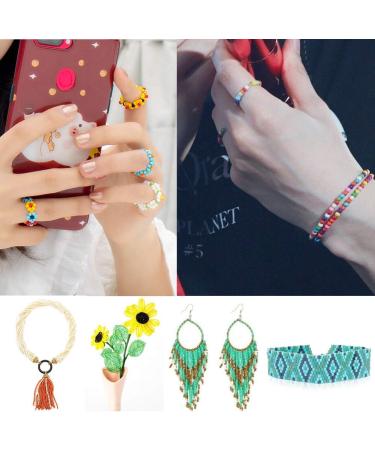 EuTengHao 13200Pcs Glass Seed Beads Kit with Clear String - DIY Bracelet & Necklace Crafting Supplies (3mm, 24 Colors) - Light Color - Buy Online on GoSupps.com