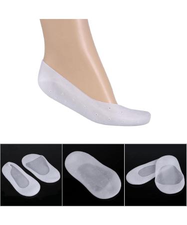 Silicone Moisturizing Gel Socks for Cracked Skin Care Full Length Foot Protector 1 Pair CN 37-40 White (L) - Buy Online on GoSupps.com