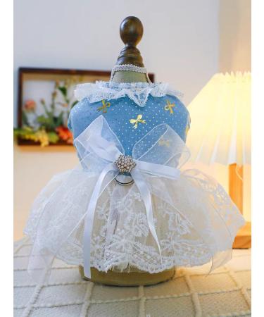 BT Bear Small Dog Clear Tutu Princess Dress - Light Blue XS for Puppies & Cats - Perfect for Weddings & Special Occasions - Buy Online on GoSupps.com