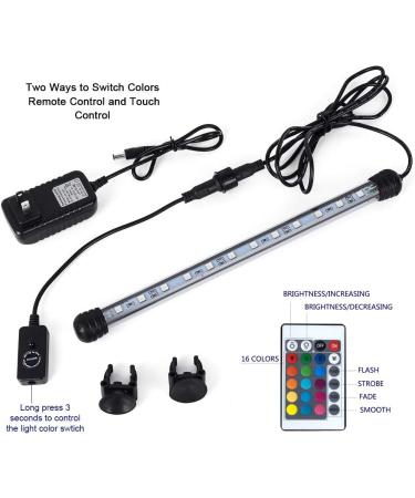 MQ 8-36 inch Submersible LED Aquarium Light - Color Changing Fish Tank Light with Remote Control | IP68 LED Lights Bar for 10-45 inch Fish Tank - Buy Online on GoSupps.com