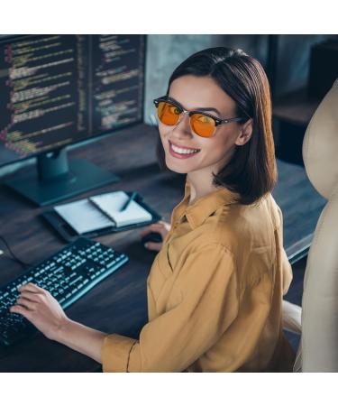 Okany Blue Light Blocking Glasses For Women Men Computer Gaming Glasses - 99.9% Blue Light Glasses UV400 Anti Glare Fatigue And Eyestrain Gamer Eyeglasses Migraine Professional Screen Filter Glasses Black - Buy Online on GoSupps.com