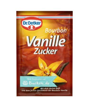 Dr.Oetker Bourbon vanilla sugar 3 x 8 g sugar refined with extract from fine bourbon vanilla pods for flavoring cakes desserts & shakes vegan 24 g (1 Pack)