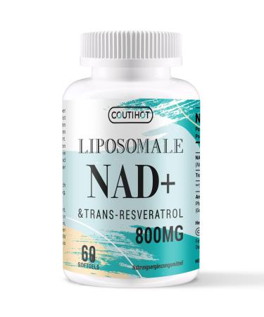 Liposomal NAD+ with Trans-Reseratrol Supplement |Highly dosed: 800 mg per serving 60 days |60 Softgels |Optimal absorption |To support the energy balance (Pack of 1) - Buy Online on GoSupps.com