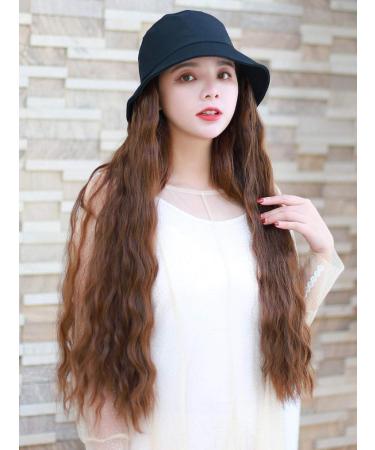 Long Curly Hair Wig for Women - BGHJUE Autumn Winter Wool Hat Wig Trendy Bubble Noodle Style - Buy Online on GoSupps.com