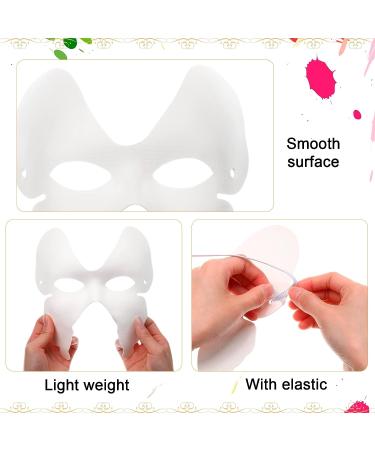 50 Pcs DIY Unpainted White Full Face Masquerade Paper Mache Masks - 10 Styles for Art Party, Cosplay, Halloween & Christmas - Buy Online on GoSupps.com