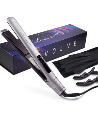 LANVIER 2-in-1 Hair Straightener & Curler - Nano Silver Tourmaline Titanium Flat Iron with Fast Heating Smart LED Dual Voltage - Perfect for International Shipping - Buy Online on GoSupps.com