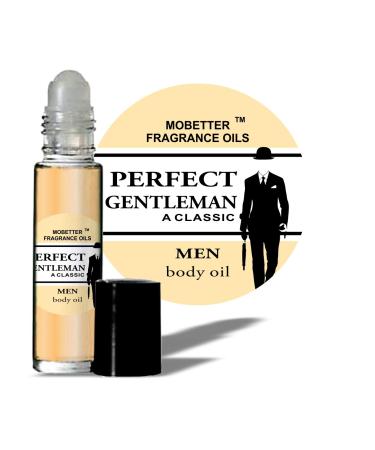 Perfect Gentleman A Classic Men Cologne Body Oil 1/3 oz roll on Glass Bottle by Mobetter Fragrance Oils