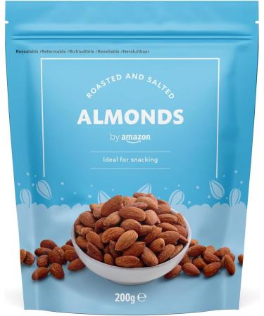 by Amazon ROASTED AND SALTED ALMONDS 200 g - Buy Online on GoSupps.com