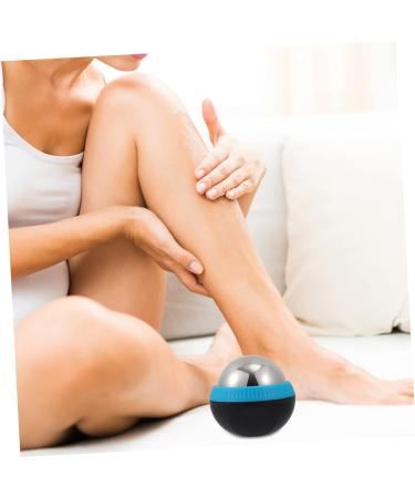 Gleavi Stainless Steel Massage Ball - Manual Face Massage Roller Tool for Cryotherapy & Relaxation | 8.3x7.5x7cm Blue - Buy Online on GoSupps.com
