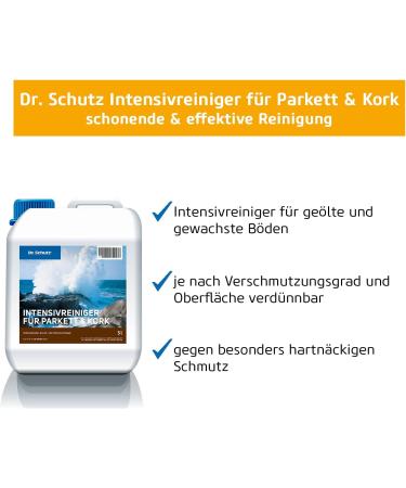 Dr. Protection Intensive Cleaner 5L for Parquet & Cork - Effective Wooden Floor Cleaner for Stubborn Dirt & Stains | Ideal for Sealed Oiled Waxed Surfaces | 1 Pack - Buy Online on GoSupps.com