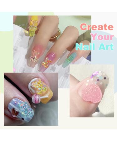 3D Mix Assorted Color Nail Charms Acrylic Multi Cute Nail Art Charms Hollow Candy Jewelry Nail Supplies for Nail Art Design DIY Crafts Accessories (Multicolor) (Multicolor) - Buy Online on GoSupps.com