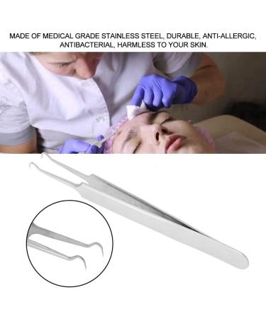 Blackhead Remover Tool Stainless Steel Curved Blemish Fat Granule Pimple Comedone Extractor Popper Tool Acne Removal Face Care Tool with Portable Storage Box - Buy Online on GoSupps.com