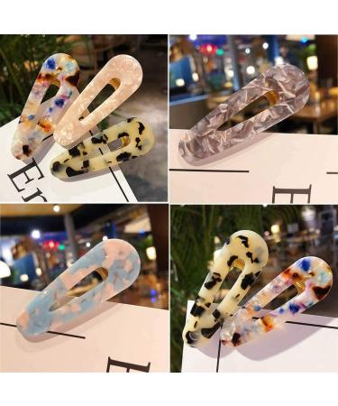 Dusenly 12 Colorful Acrylic Resin Hair Clips - Geometric Crocodile Hair Accessories for Women & Girls - International Shipping Available - Buy Online on GoSupps.com