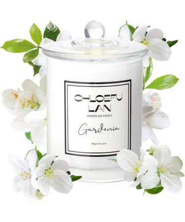 Chloefu LAN Gardenia Scented Candles - Natural Soy Candles for Home Decor | Perfect Gift for Women | 10 oz - 65 Hour Burn Time - Buy Online on GoSupps.com