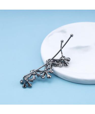 Aneneiceera Crystal Flower Hair Clip Black Hair Clip One Word Clip Rhinestone Hair Pin Headwear Decorative Hair Pins Headwear Bridal Hair Accessories for Women and Girls (Black) - Buy Online on GoSupps.com