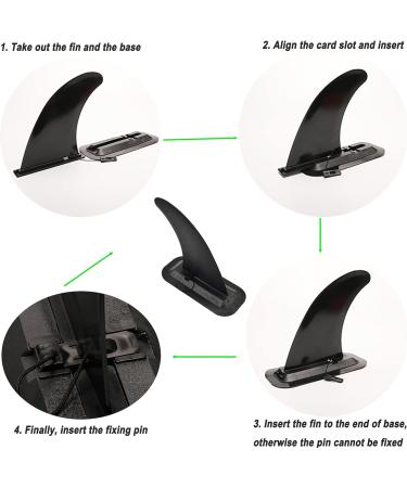 Detachable Center Fin Kayak Rudder Kit | Black Tracking Fin for Inflatable Canoe, Stand Up Paddle & Surfboards - Buy Online on GoSupps.com