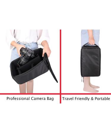 AYVANBER Waterproof Camera Protective Bag Insert for DSLR/SLR - Shockproof & Roomy Lens Pouch with Thicken Partition for Sony Canon Nikon Camera, Flash & Accessories - Buy Online on GoSupps.com